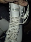 Figure Ice Skates Riedell Women White Sapphire Blades W blades Guards cover Sz10