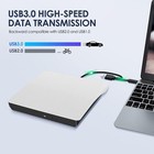 Slim External Cd Dvd Rw Drive Usb 3 0 Writer Burner Player White For Laptop Pc