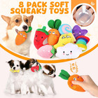 Dog Squeaky Toys 8 Pack Plush Puppy Chew Toys Small Medium Dogs Teething Set