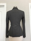 Equiline X-cool Gray Studded Collar And Back Strap Jacket Size 38 Made In Italy