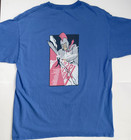 Vintage Pearl Jam 02 03 Spartan Tour Large  T Shirt Size Blue Band Shirt