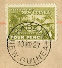 New Guinea 1927 1  d   4d Sg 126a X3   129 Used Rabaul-australia  91 