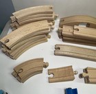 Vintage Brio Wooden Train Set 58pc Lot  Bridge Track Trains