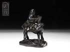 Japan Antique Netsuke Horse Human Singned By Keizan Inro Ojime Sagemono Rare Edo