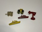 Vintage Miniature Diecast Car Metal Buggy Cracker Jack Prize Battleship Boat Lot