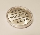 1x Omaha   Texas Hold em Silver Plated Metal Dealer Button For Round By Round