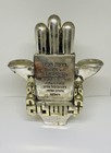 Vintage Jewish Judaica Silver Plated  Statue Blessing Candle Holder