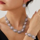 Holiday Gift Bohemian Necklace Earring Set Ethnic Choker Women Christmas Jewelry