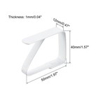 Tablecloth Clips 50mm X 40mm 420 Stainless Steel Table Cloth Holder White 4 Pcs
