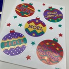 Lot Of 2 Vintage Sticker Sheets Christmas Ornaments Holiday Winter Amscan Snow