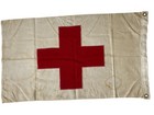 Vintage American Usa Wwii Red Cross Flag 2x3 Ft Cotton World War