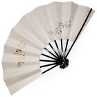 Vtg Japanese Kyoto Geisha Odori Maiogi Folding  dance  fan   Green Asanoha Case  A