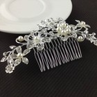 Crystal Rhinestone Wedding Flower Pearls Hair Clip Comb For Women Bride Hair50