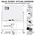 60 x40  Mobile Whiteboard Double-sided Magnetic Large Dry Erase White Board W   