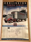 Vintage 1996 Reproduction Poster Of Burlington Truck Lines 1941 Calendar 20x30in
