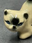 Vintage Japan Miniature Playful Tail Up Wispy Siamese Kitty Cat Figurine As-is