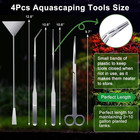 4pcs Aquascaping Tools   Aquascape Kit  Long And Strong Aquarium Tweezers  Sciss