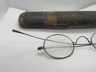 Antique 1800s Civil War Era Eyeglasses Spectacles Frames   Glass  Silver Tone