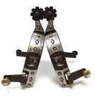 Aj Tack Men s Brown Antique Team Roping Offset Spurs