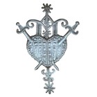 Erzulie Dantor Veve Heart 11 5  X 8  Handmade Haitian Metal Wall Art