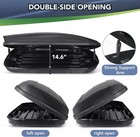 Rooftop Cargo Box Carrier Opening Dual-side Roof Mount Travel Luggage Storage