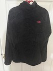 The North Face Fuzzy Women   s Fleece Full Zip Hooded Jacket Size Large Black Pink