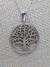 Italy 925 Sterling Silver Tree Of Life Pendant Necklace Chain Ygi