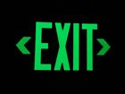 Genuine Active Safety Photoluminescent Industrial Exit Sign - Luminous On Black