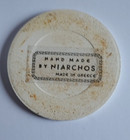 Vtgniarchos 1960s Greek Scene Ceramic Drink Coasters Handmade Set Of Two  