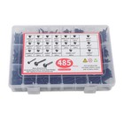 485pack Black Wood Screws Self-tapping  6  8  10 Flat truss phillips Round Head