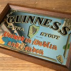 Vtg Guinness Pub Bar Mirror Advertising Made In England 9 x13 