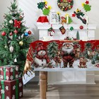 Christmas Tablecloth 60x120 Inch Santa And Snowman Party Decorations For Home