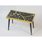 Vintage Mosaic Rectangular Side Table  Wooden Mid Century Colourful Plant Stand