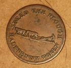Canada  nd   no Labour No Bread   Spread The Plough Rare 1 2p Half Penny Token