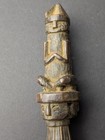 Antique 3 Face Hand-carved Wooden Phurba Nepal Dhyangro Drum Handle