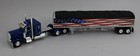 Dcp 1 64  blue America 250  Peterbilt 389 48  Flattop W wilson Grain Trailer Nib