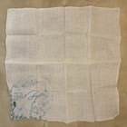 Vintage Hankie W  Tag Madeira Linen Cotton Handkerchief Embroidered Monogram M