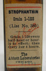 Antique Abbott Strophanthin Amber Glass Bottle Drug Store