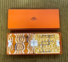 Hermes Mini Ashtray Set Of 2 Equestrian Stirrup Bit Porcelain Orange W box