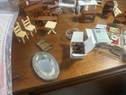 Dollhouse Miniature Lot  Furniture  Doll  Potatoes  Table  Chairs  Wall Paper