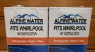 New Sealed Alpine Water Whirlpool Refrigerator Water Filter W10295370a Set Of 2