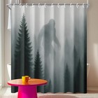 Shower Curtain 72x72 Inch Forest Monster Bathroom Curtain With Misty Sasquatch