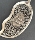 Rare Antique Vintage Ornate Boats Fishman Cake Serving Spoon Heavy Silver R3-9