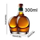 Peach Shaped Whiskey Bottle 300ml Glass Funny Home Decor Novelty