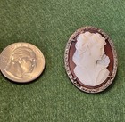 Antique Cameo Rare Carving  High Collar 800 Silver