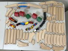 Vintage Brio Wooden Railway Train Track  Small Town  People  Trains Lot