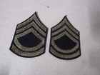 Military Patch Sew On Rank Set Of 2 First Sergeant Korean War Era Wool Feeling