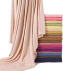 Classy Solid Color Jersey Hijab Lightweight Soft Muslim Head Scarf Long Scarf 