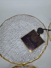 Artistic Accents Textured Glass Plates Gold Rim Set Of 4 8    Dessert Salad  New