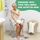 Shower Seat Bath Bench W back Adjustable Height 350lbs Inside Bathtub Chair